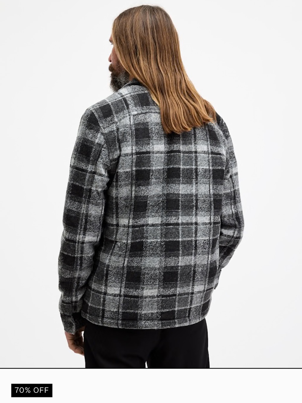 ALLSAINTS ALTAMOUNT CHECKED RELAXED FIT JACKET